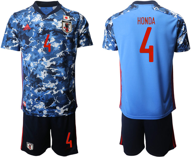 Men 2020-2021 Season National team Japan home blue #4 Soccer Jersey->japan jersey->Soccer Country Jersey